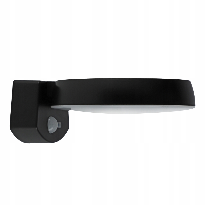 LED dimbar solcellsdriven vägglampa med sensor LED/3W/3,7V 1800 mAh IP54 svart