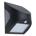 LED solcellsvägglampa med sensor LED/3W/3,7V 3000/4000K 1200 mAh IP54 svart