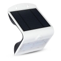 LED solcellsvägglampa med sensor LED/3W/3,7V 3000/4000K IP65 2000 mAh vit