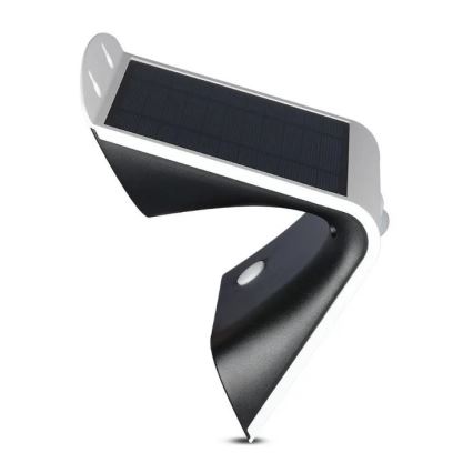 LED solcellsvägglampa med sensor LED/3W/3,7V 3000/4000K IP65 2000 mAh vit