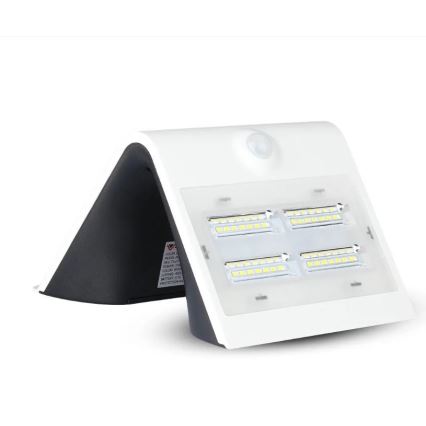 LED solcellsvägglampa med sensor LED/3W/3,7V 3000/4000K IP65 2000 mAh vit