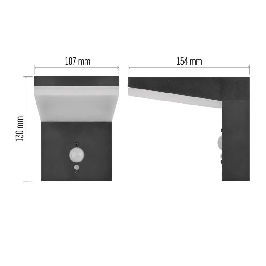 LED solcellsvägglampa med sensor LED/4,4W/3,7V 2200 mAh IP44
