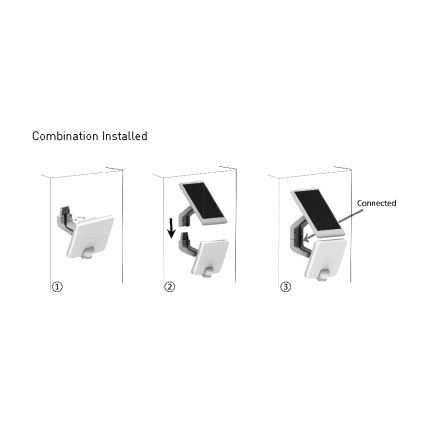 LED solcellsvägglampa med sensor LED/8W/3,7V 2000 mAh IP54
