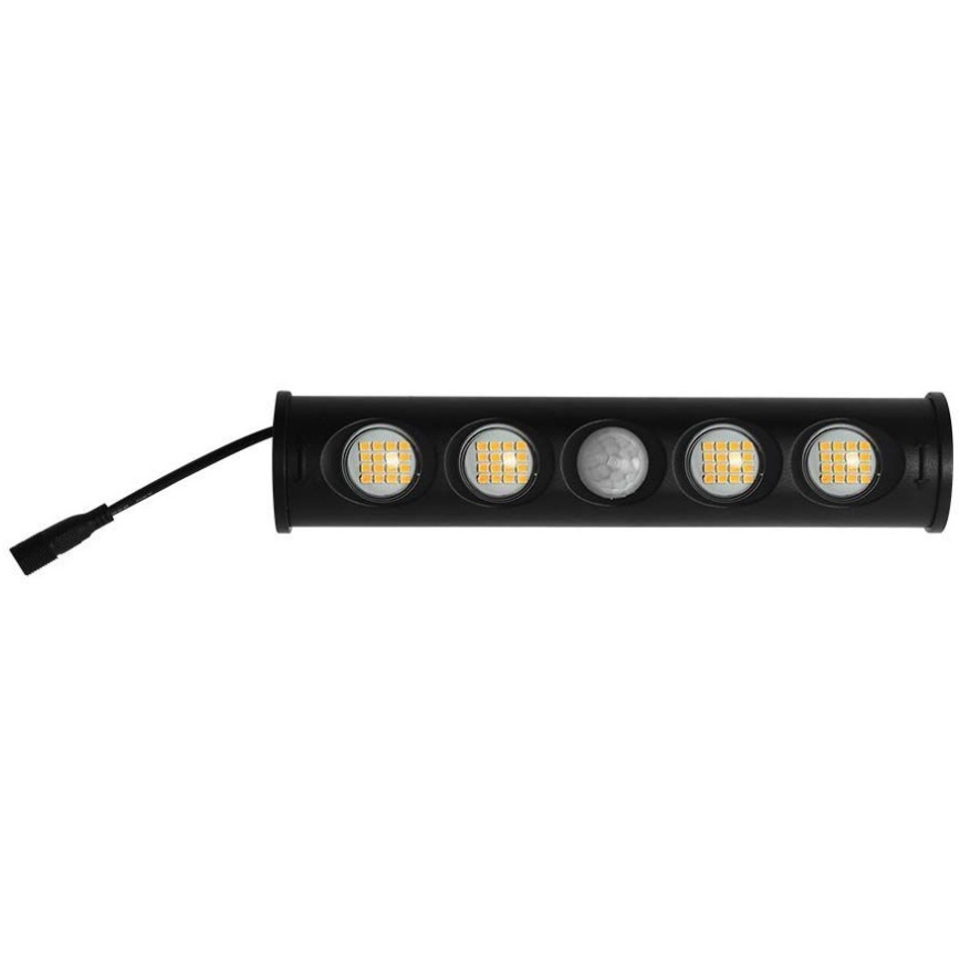 LED Solcellsvägglampa med sensor LED/8W/3,7V IP65 6000K 4000 mAh