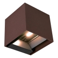 LED solcellsvägglampa med sensor LED/9W/3,7V 3000/4000/5000K IP65 2600 mAh brun
