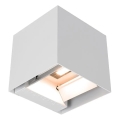 LED solcellsvägglampa med sensor LED/9W/3,7V 3000/4000/5000K IP65 2600 mAh vit