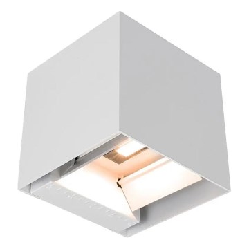 LED solcellsvägglampa med sensor LED/9W/3,7V 3000/4000/5000K IP65 2600 mAh vit