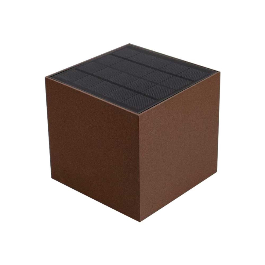 LED solcellsvägglampa med sensor LED/9W/3,7V 3000/4000/5000K 2600 mAh IP65 brun