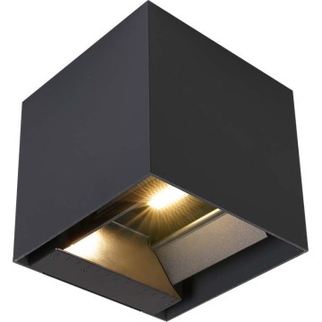 LED solcellsvägglampa med sensor LED/9W/5V 3000/4000/5000K IP65 2600 mAh antracit