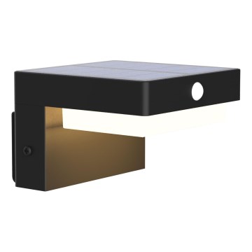 LED Solcellsvägglampa med sensor MALI LED/4,5W/3,7V 2000 mAh IP44 svart
