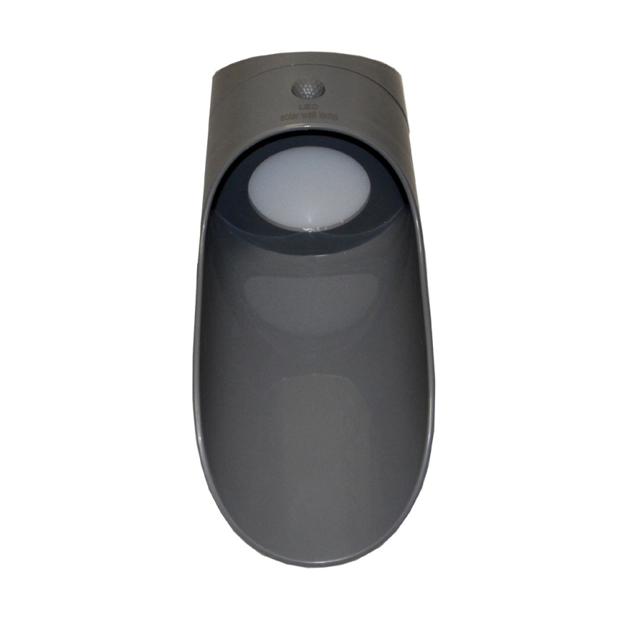LED Solcellsvägglampa med sensor PALESA LED/1W/3,7V IP65 1800 mAh grå