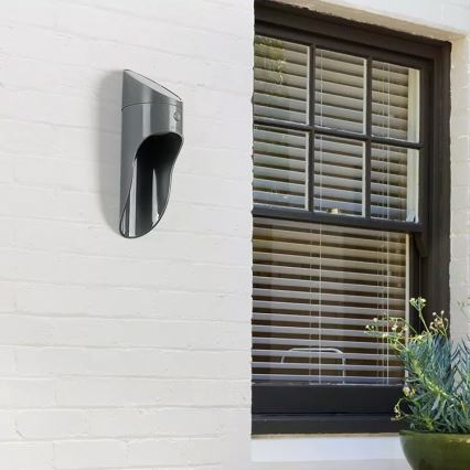 LED Solcellsvägglampa med sensor PALESA LED/1W/3,7V IP65 1800 mAh grå