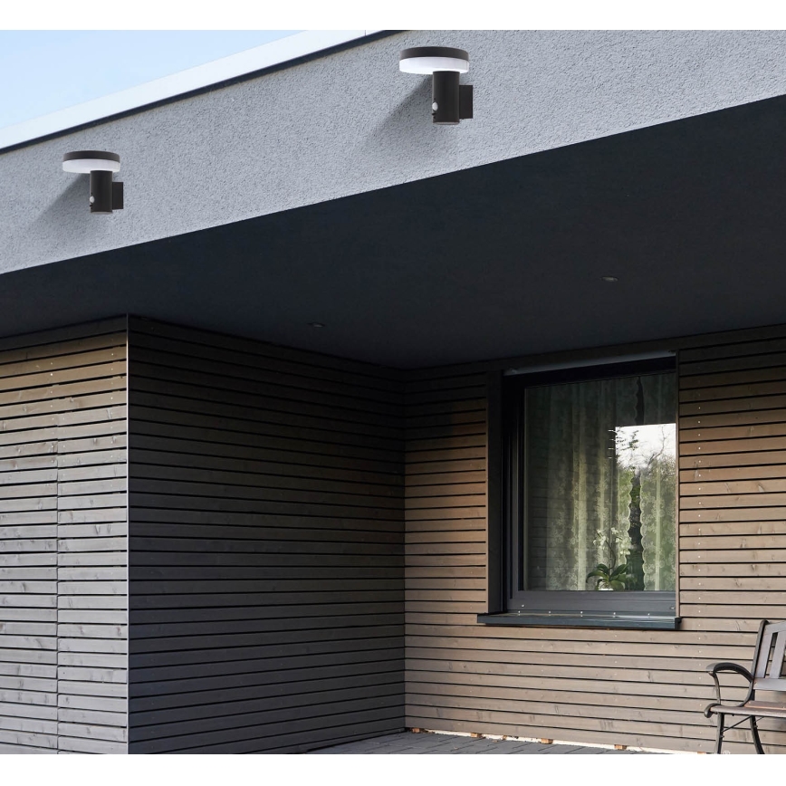 LED Solcellsvägglampa med sensor SOLARIS3 LED/5,5W/3,7V 4000K IP44 2600 mAh