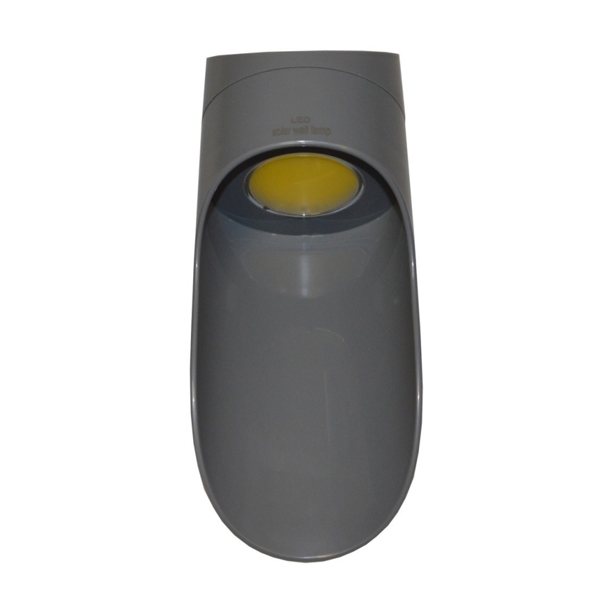 LED Solcellsvägglampa PALESA LED/1W/3,7V IP65 1800 mAh grå