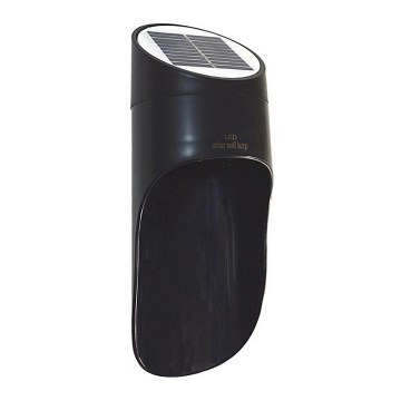 LED Solcellsvägglampa PALESA LED/1W/3,7V IP65 1800 mAh svart