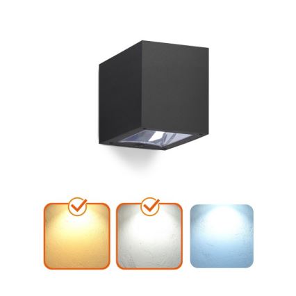 LED-solcellsvägglampa QUERK LED/1,2V 3000/4000K IP54 800 mAh