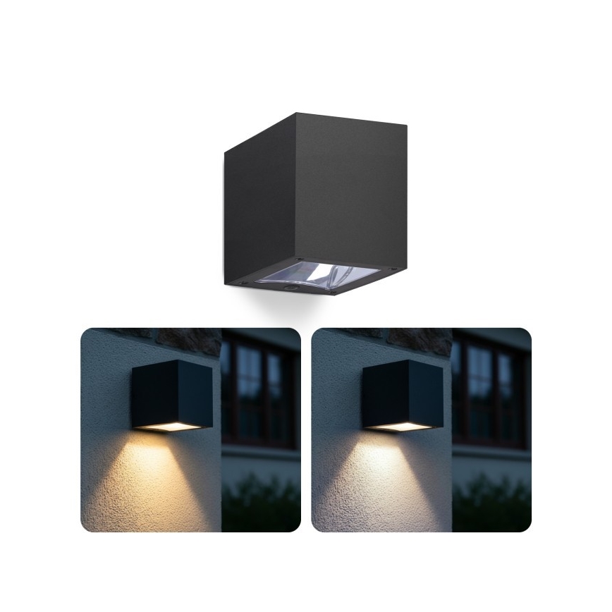 LED-solcellsvägglampa QUERK LED/1,2V 3000/4000K IP54 800 mAh