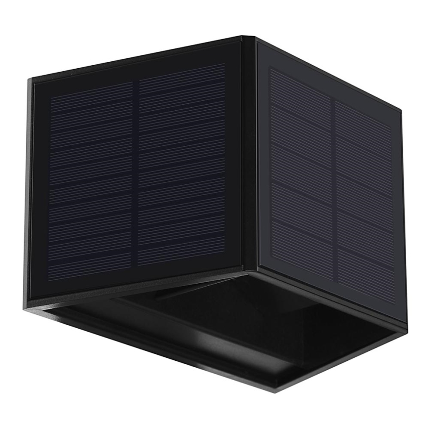 LED Solcellsvägglampa WINGS LED/2W/1300 mAh 3,7V 6000K IP54 svart