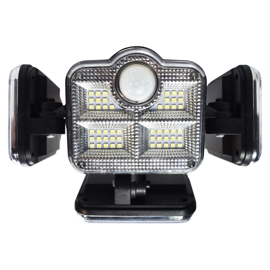 LED solcellsspot med rörelsesensor och skymningssensor LED/30W/3,7V 2400 mAh IP47 + fjärrkontroll
