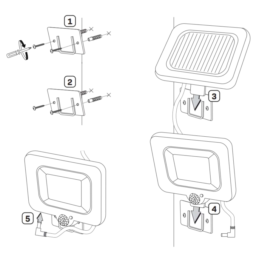 LED Solarlampa med sensor DUO LED/1W/3,7V 1200 mAh IP44