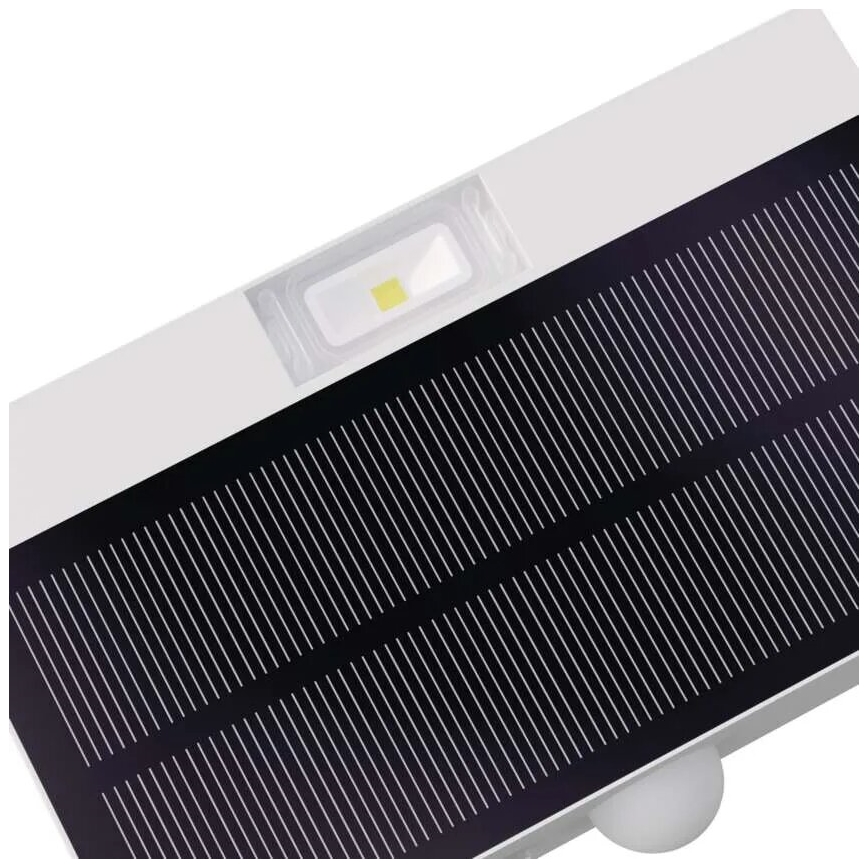 LED solcellsspot med rörelsesensor LED/3,7V 1200mAh 4000K IP65 vit