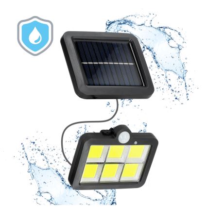 LED solarlampa med sensor LED/1,5W/3,7V 6000K IP44 1200 mAh