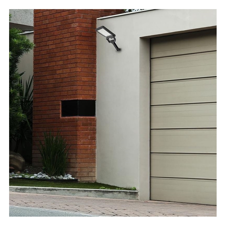 LED solcellsspot med sensor LED/5W/3,7V 4000K 1500 mAh IP54 svart