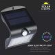 LED SolVägglampabelysning med sensor LED/1.5W/3,7V IP65 svart