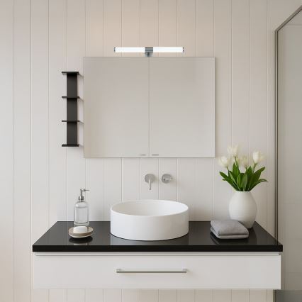 LED-spegelbelysning för badrum 2-i-1 APA LED/6W/230V 40 cm IP44 blank krom