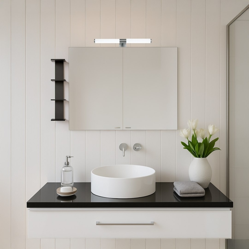 LED-spegelbelysning för badrum 2-i-1 APA LED/6W/230V 40 cm IP44 blank krom