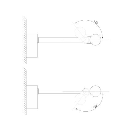 LED-spegelbelysning för badrum MIRROR LED/6W/230V 4000K IP44 40 cm svart