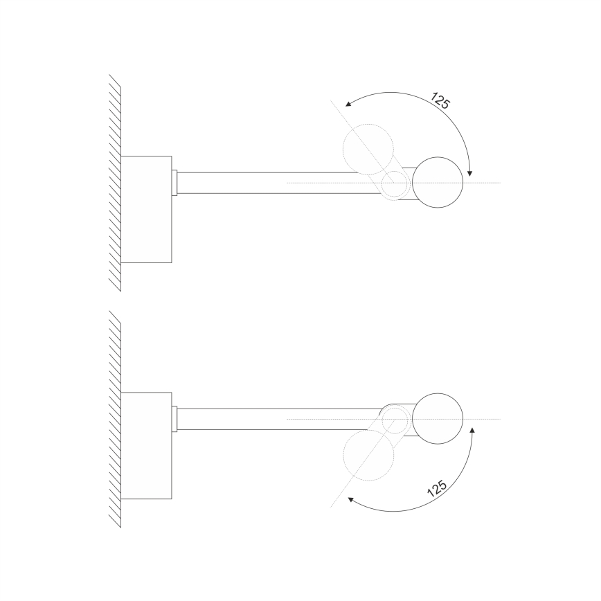 LED-spegelbelysning för badrum MIRROR LED/6W/230V 4000K IP44 40 cm svart