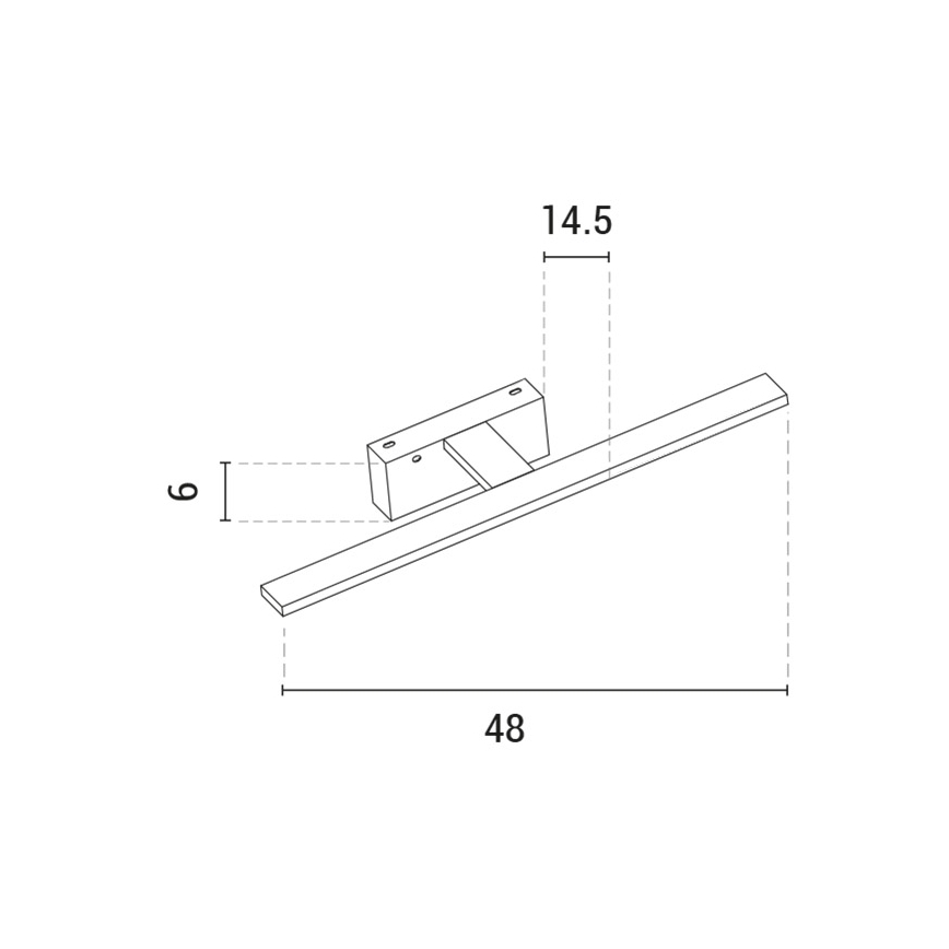 LED spegelbelysning LED/10W/230V 3000K skinande krom