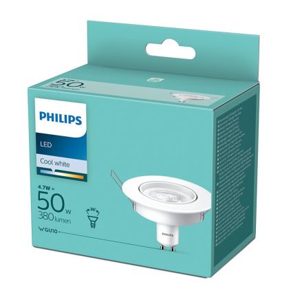 LED Spot källa Philips GU10/4,7W/230V 4000K