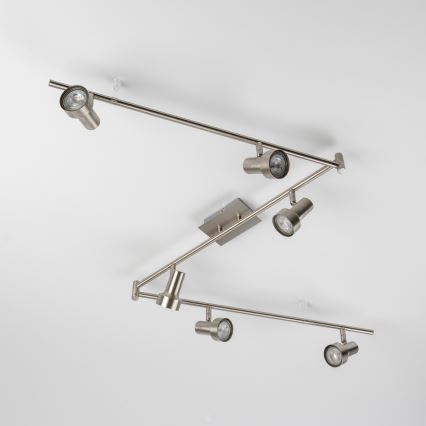 LED spotarmatur 6x GU10/4,7 W/230 V matt krom