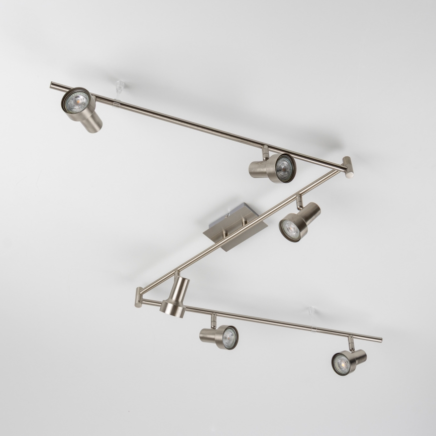 LED spotarmatur 6x GU10/4,7 W/230 V matt krom