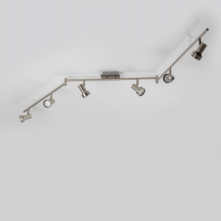 LED spotarmatur 6x GU10/4,7 W/230 V matt krom