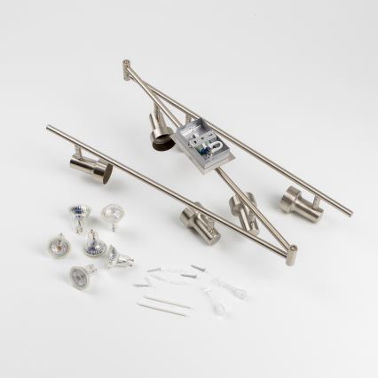 LED spotarmatur 6x GU10/4,7 W/230 V matt krom