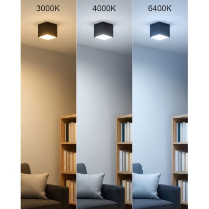 LED-spotlampa 5W/230V 3000/4000/6400K 7,5x7,5 cm svart