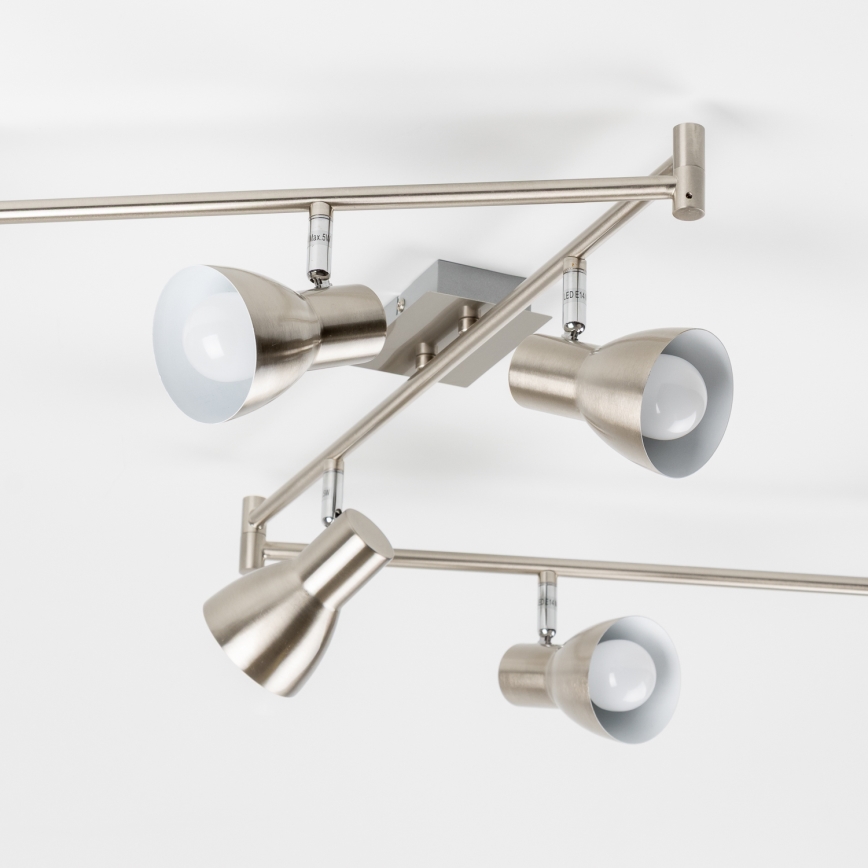 LED-spotlampa 6xE14/5W/230V matt krom