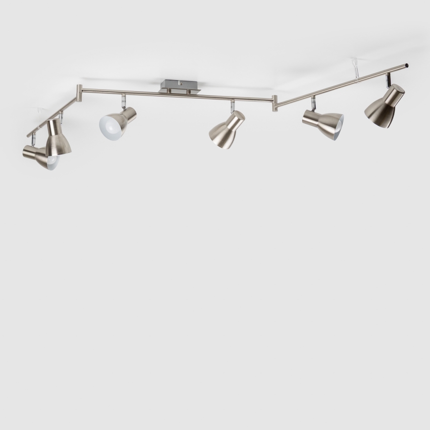 LED-spotlampa 6xE14/5W/230V matt krom