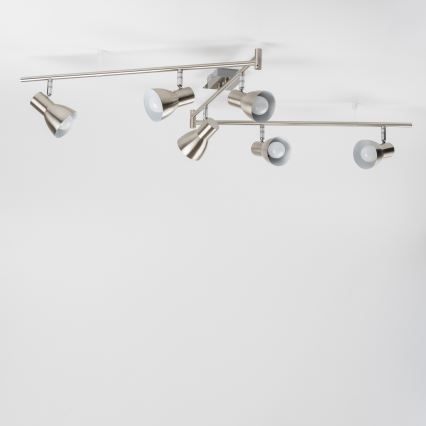 LED-spotlampa 6xE14/5W/230V matt krom