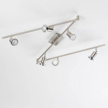 LED spotlampa 6xGU10/5W/230V matt krom