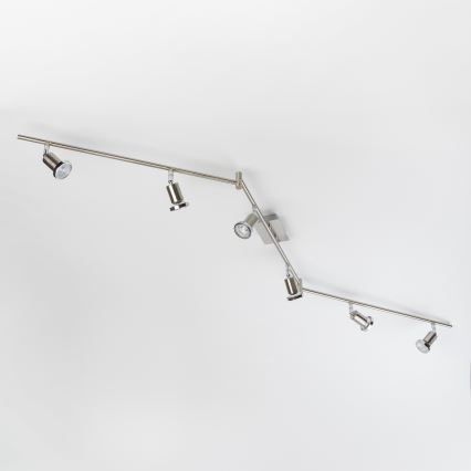 LED spotlampa 6xGU10/5W/230V matt krom