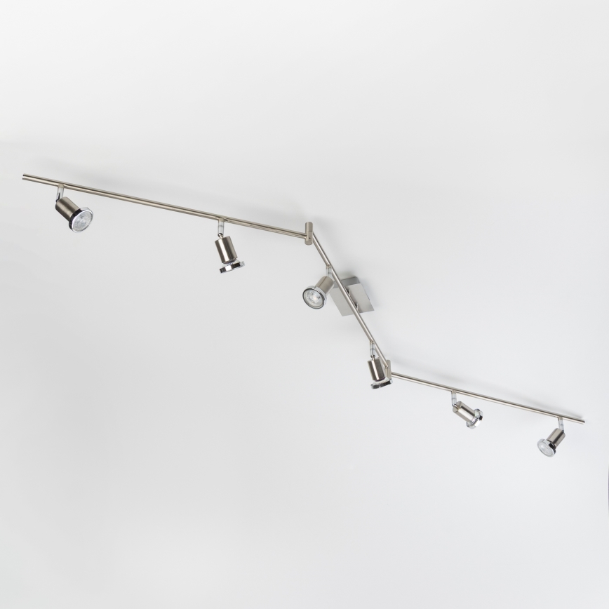 LED spotlampa 6xGU10/5W/230V matt krom