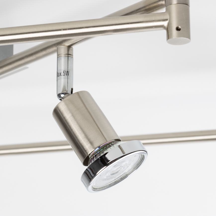LED spotlampa 6xGU10/5W/230V matt krom