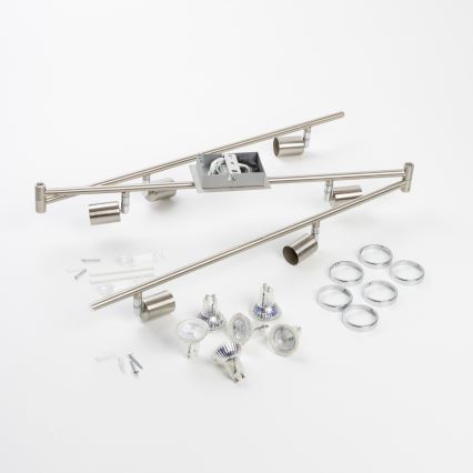 LED spotlampa 6xGU10/5W/230V matt krom
