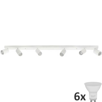LED Spotlampa ANGIE 6xGU10/6W/230V vit