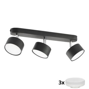 LED spotlampa CLARK 3xGX53/10W/230V svart