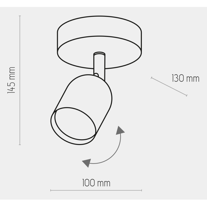 LED-spotlampa TOP 1xGU10/10W/230V guld/svart